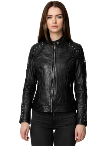 Tazzio Lederjacke "F521" - in Schwarz