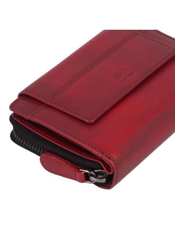 Greenburry Destressed Geldbörse RFID Schutz Leder 13.5 cm in silver grey