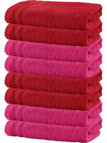 Erwin Müller Frottier Handtuch 8er-Pack Heidelberg in rot-pink