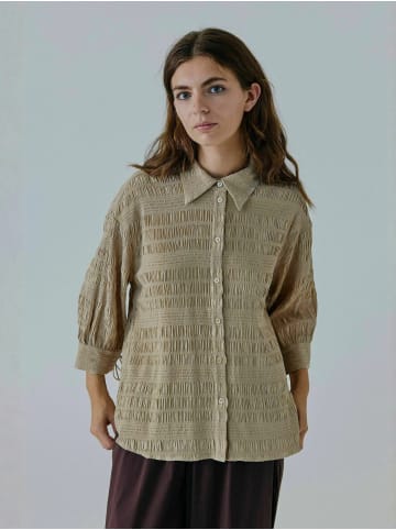 Norr Hemd Clarra in Warm Beige