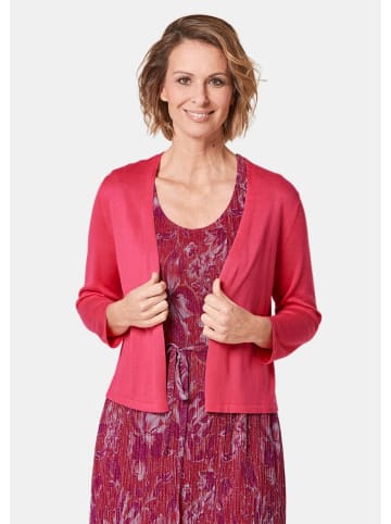 GOLDNER Kurzgröße: Wunderbar leichter Strick-Bolero in pink