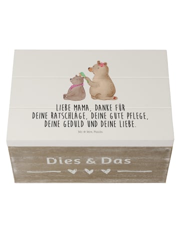 Mr. & Mrs. Panda Erinnerungsbox Bär Kind mit Spruch in Weiß