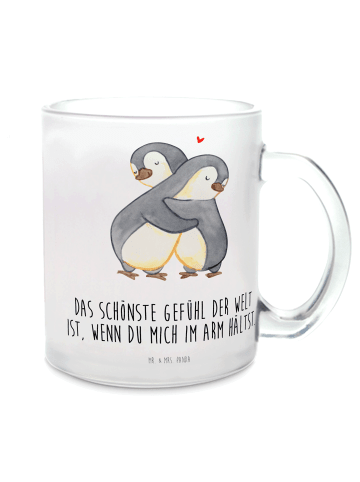 Mr. & Mrs. Panda Tasse Pinguine Kuscheln mit Spruch in Transparent