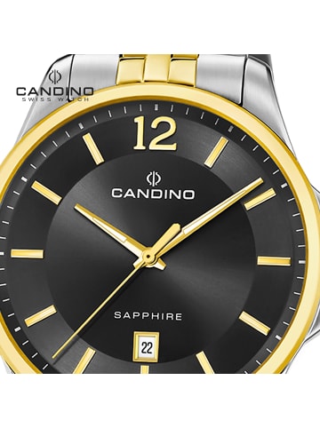 Candino Analog-Armbanduhr Candino Classic silber, gold groß (ca. 42mm)