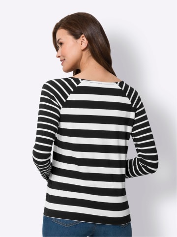 Heine Streifenshirt in schwarz-ecru-gestreift