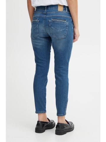 PULZ Jeans Skinny-fit-Jeans in blau