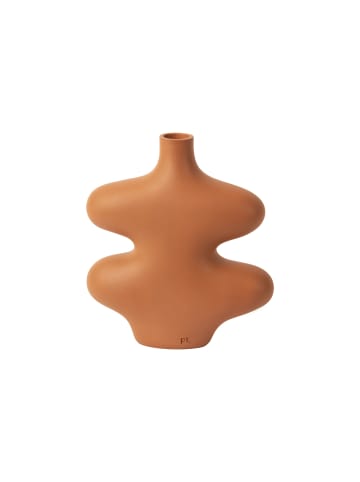 Present Time Vase Deko Organic Curves - Orange - 18x16x21,3cm