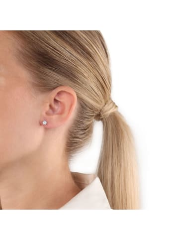 Amor Ohrstecker Silber 925, rhodiniert in silber