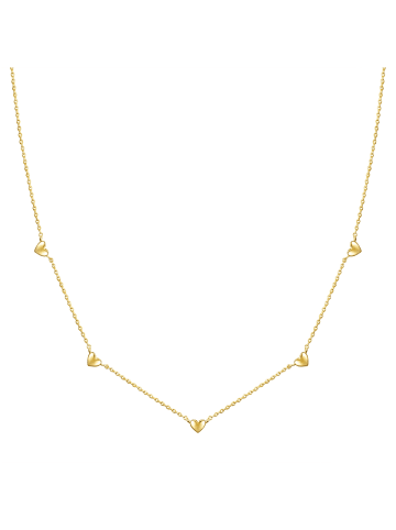 Glanzstücke München Kette Herz aus Sterling Silber in gelbgold