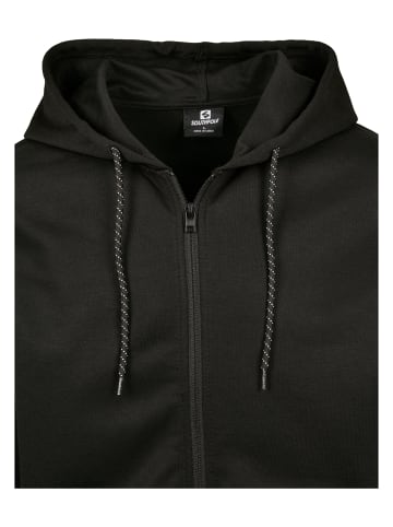 Southpole Zip-Kapuzenpullover in schwarz