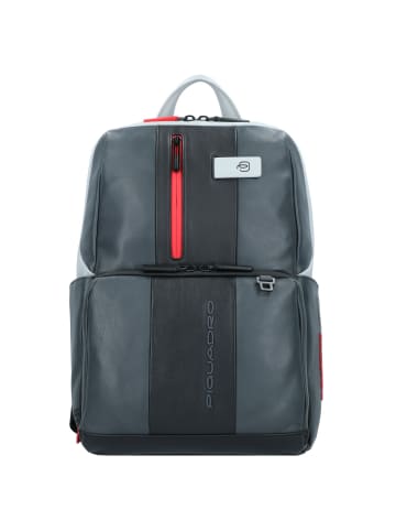 Piquadro Urban Rucksack RFID Leder 39 cm Laptopfach in grey black