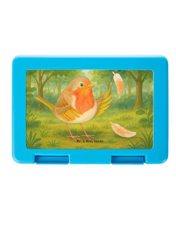 Mr. & Mrs. Panda Bento Box Rotkehlchen Federn Design ohne Spruch in Weiß