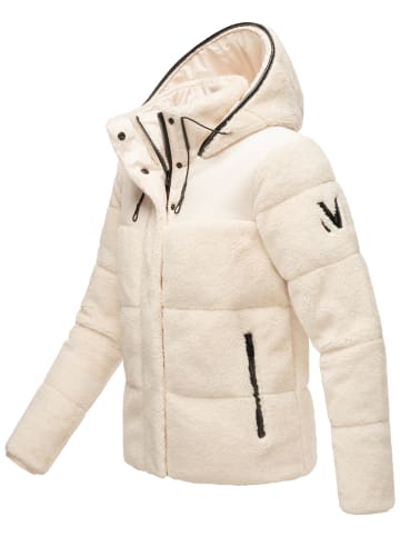 Marikoo Kapuzenplüschjacke Kaguraa 16 in Off White