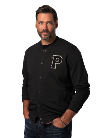 JP1880 Sweatjacke in schwarz