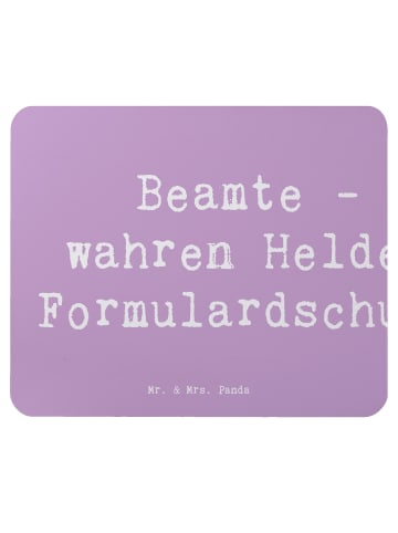 Mr. & Mrs. Panda Mauspad Spruch Beamtin Heldin mit Spruch in Lavendeltraum