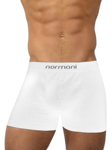 normani 6 Stück Retro Boxershorts aus Baumwolle in Basic White