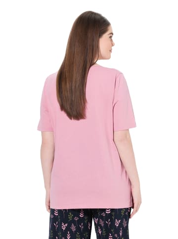 Ulla Popken Pyjama-Shirt in altrosa