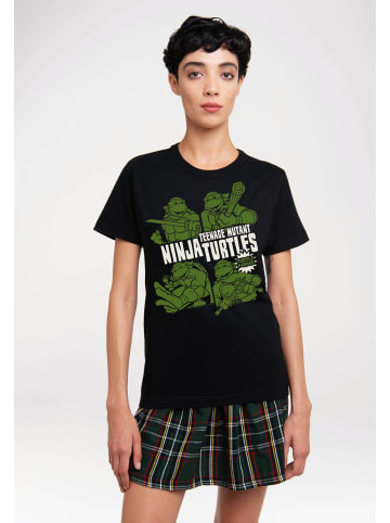 Logoshirt T-Shirt Ninja Turtles - Turtle Power in schwarz
