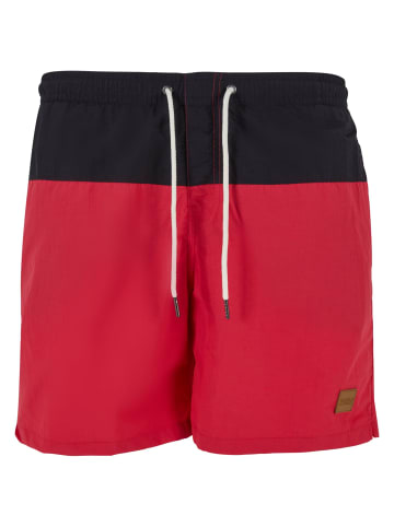 Urban Classics Badeshorts in blk/red