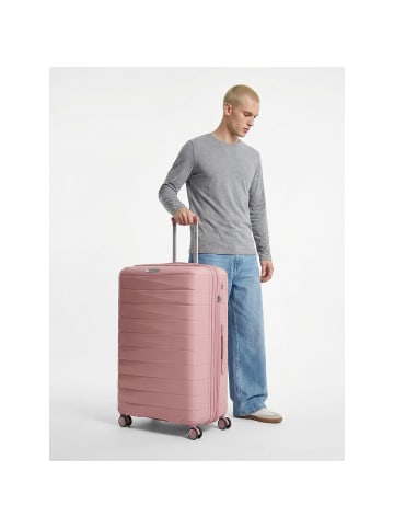 Franky London 4 Rollen Trolley L 74 cm mit Dehnfalte rose