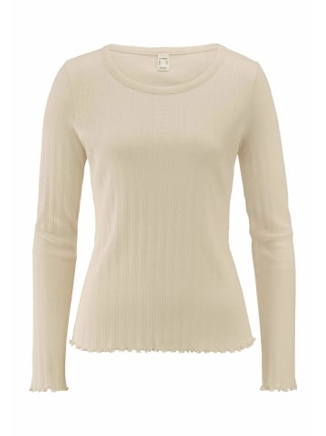Hessnatur Hessnatur Pointelle Schlafshirt PURE COTTON aus reiner Bio-Baumwolle in natur