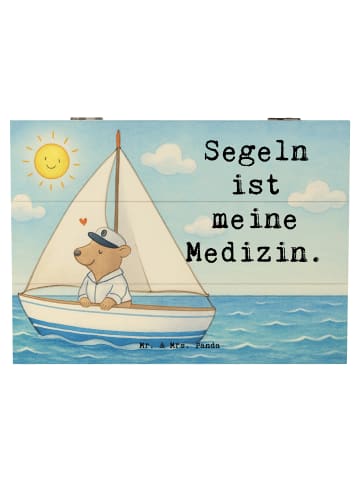 Mr. & Mrs. Panda Aufbewahrungsbox Bär Segeln Design mit Spruch in Weiß