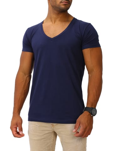 Joe Franks Joe Franks Joe Franks Herren Basic T-Shirts V-Neck DEEP in navy