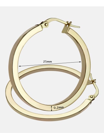 Vanlere Creolen aus 375 Gelbgold