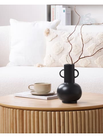 Beliani Blumenvase PEREA in Schwarz - (W) 14 x (H) 26 x (L) 14 cm