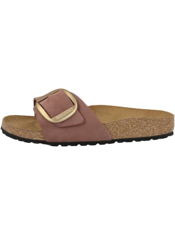 Birkenstock Pantolette Madrid Big Buckle Nubukleder schmal in braun