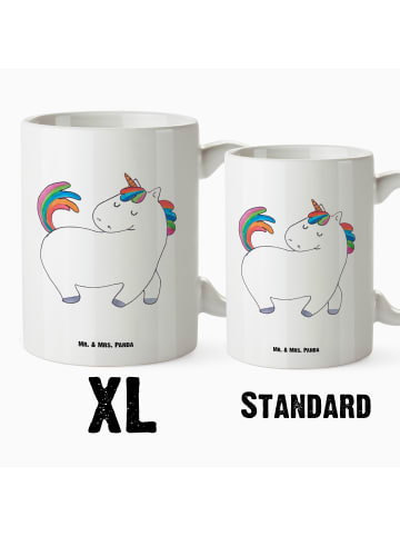 Mr. & Mrs. Panda Keramiktasse Einhorn Stolzieren ohne Spruch in Weiß