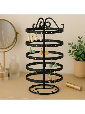 relaxdays Ohrringhalter in Schwarz - (H)30 x Ø16,5 cm