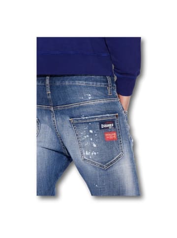 Dsquared2 Medium Bleached Spots Wash Sexy Twist Jeans Blau