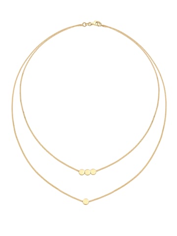 Elli Halskette 925 Sterling Silber Geo, Kreis in Gold