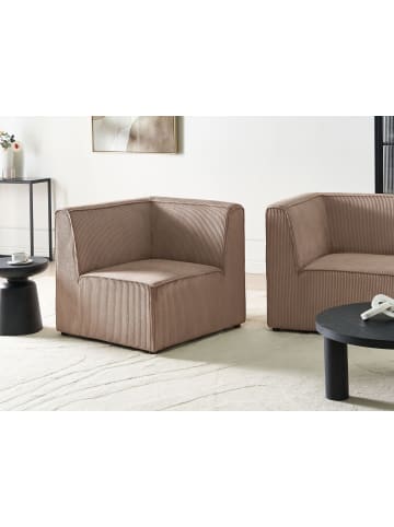 Beliani Sofaelement LEMVIG in Beige - (W) 83 x (H) 78 x (L) 83 cm