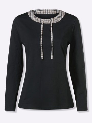 Sieh an! Langarmshirt in schwarz