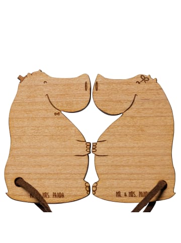 Mr. & Mrs. Panda Liebes Schlüsselanhänger Nilpferd ZweiMenschkeit o... in Braun