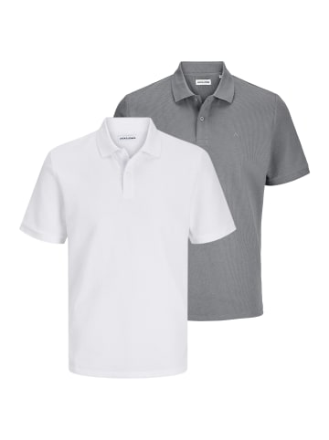 Jack & Jones Poloshirt Austin in Weiß / grau