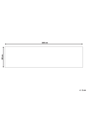 Beliani Läufer VADKADAM in Grau/Weiß/Schwarz - (W) 80 x (H) 1 x (L) 300 cm