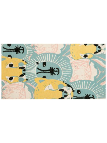 Beliani Kurzflor TUTUT in Bunt/Blau/Gelb - (W) 80 x (L) 150 cm