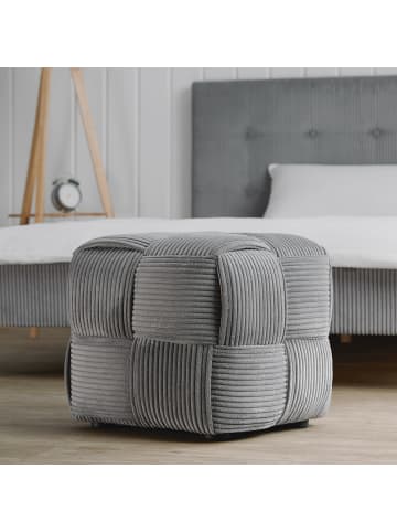 Homestyle4u Polsterhocker 46x41x46 in Grau