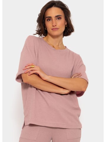 SASSYCLASSY T-Shirt in Waffelpiqué in rosa