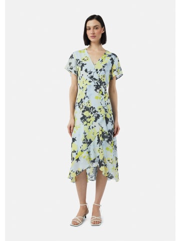 comma Kleid lang in Blau-mehrfarbig