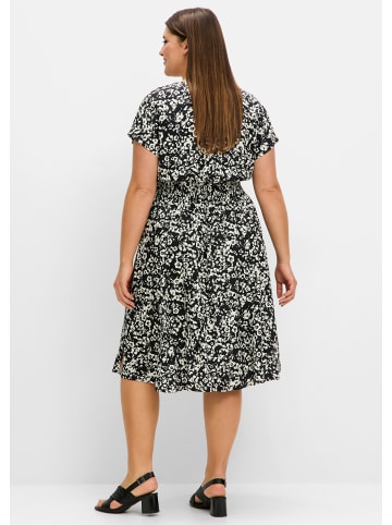 sheego Sommerkleid in schwarz bedruckt