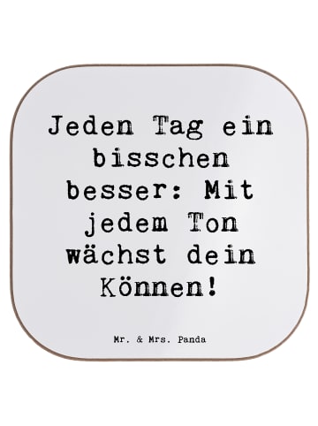 Mr. & Mrs. Panda Untersetzer Tasse Spruch Ein neues Musikinstrum... in Weiß