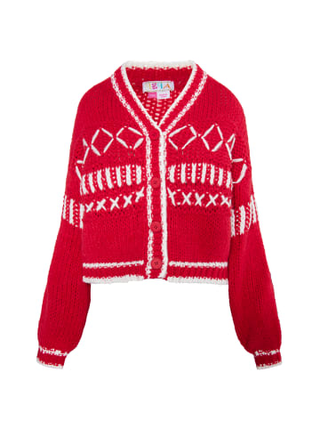 IZIA Damen Cardigan in Rot Weiss