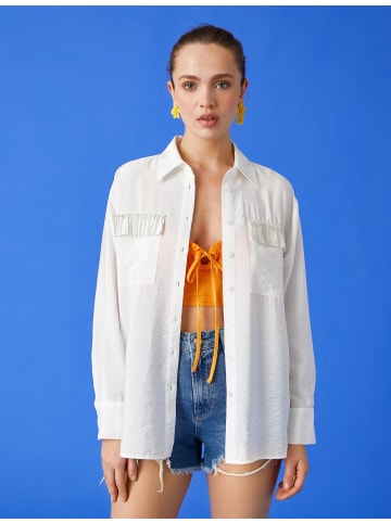 KOTON Shirt in Grauweiß