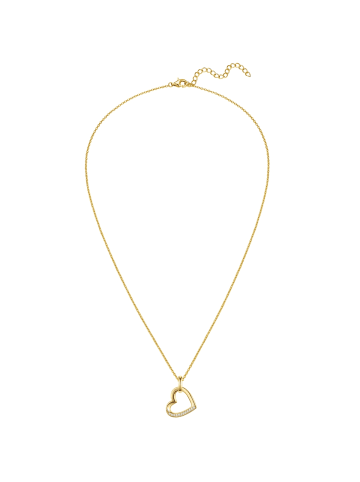 Rafaela Donata Kette Herz aus Sterling Silber mit Zirkonia in gelbgold