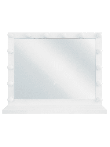 Beliani Kosmetikspiegel BEAUVOIR in Weiß - (W) 58 x (H) 52 x (L) 15 cm