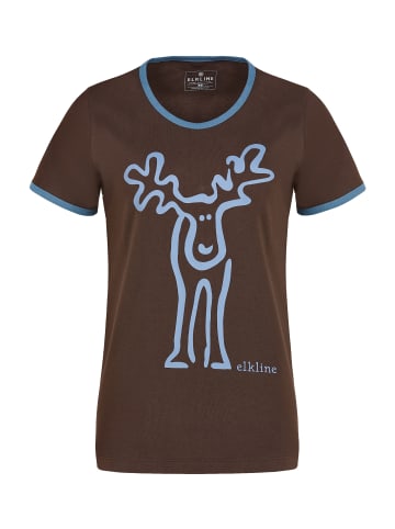 elkline T-Shirt Rudolfine in chocolate - ashblue